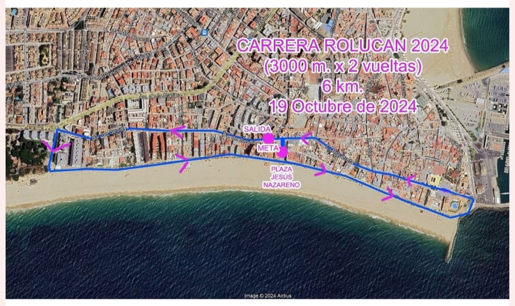 Recorrido de la VIII Carrera Solidaria Contra El Cáncer de Mama